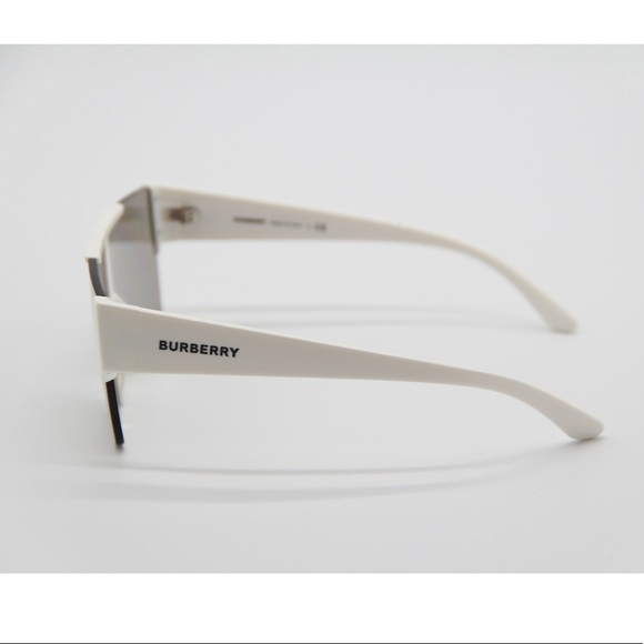 NEW BURBERRY BE4291 3007/H UNISEX SHIELD SUNGLASSES BURBERRY BE4291 WHITE - Picture 7 of 13